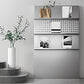 Metal Closed Back Bookshelf Modern Style Bookcase for Home Office