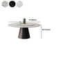 White-black Stone Round Table Turntable Home Furniture with Pedestal Base Clearhalo 'Dining Tables & Seating' 'Dining Tables' 'dining_table' 'furn' 'furn_dining_table' 'Furniture' 'Kitchen & Dining Furniture' 1200x1200_9725b25c-2f85-4038-a910-33cf8560c4d2
