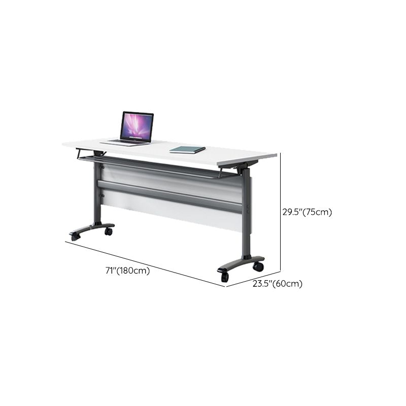 Wooden Modern Style Writing Desk T-Shape Base Office Table with 2-Legs for Office Clearhalo 'furn' 'furn_office_desk' 'Furniture' 'Office Desks' 'Office Furniture' 'office_desk' 1200x1200_9725ffbb-0770-4840-832b-0742535f1461