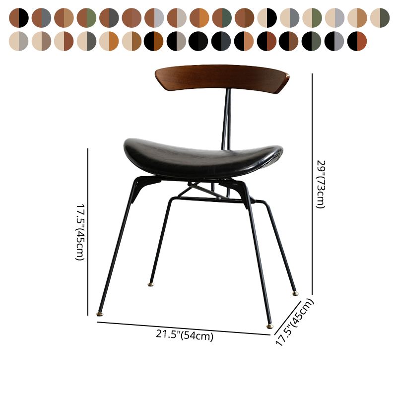 Industrial Upholstered Home Side Chair Matte Finish Open Back Dining Chairs Clearhalo ' kitchen&dining_furn' 'Dining Chairs' 'Dining Tables & Seating' 'dining_chair' 'furn' 'furn_dining_chair' 'Furniture' 'furniture_dining_chair' 'Kitchen & Dining Furniture' 'kitchen' 1200x1200_9726cf9f-2074-4d64-b73f-af30134c820d