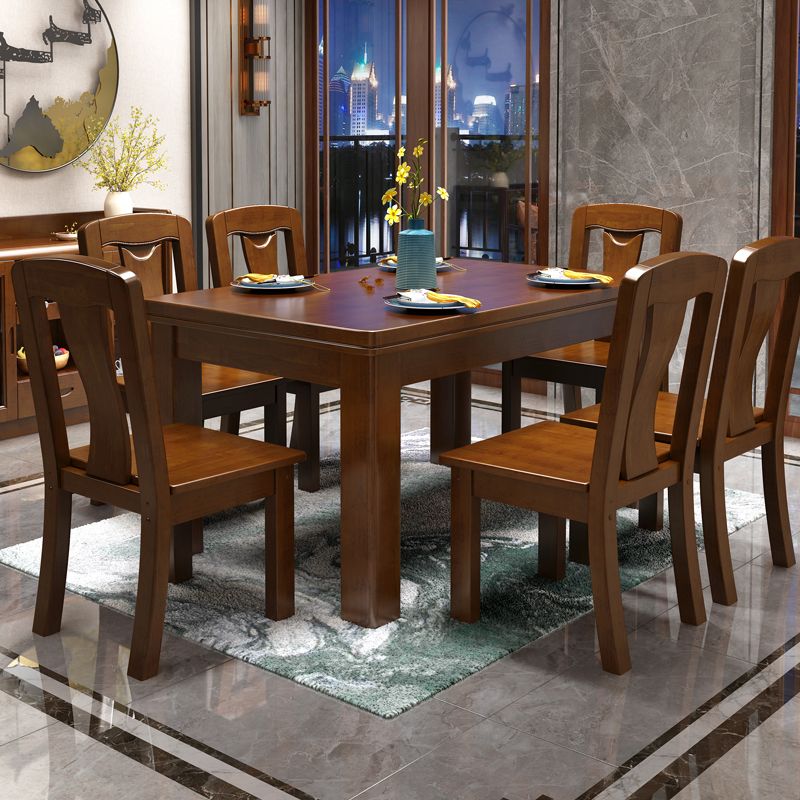 Mid-Century Modern Rectangle Dining Table Solid Wood Dining Table with 4 Legs Clearhalo ' dining_table' 'Dining Tables & Seating' 'Dining Tables' 'furn' 'furn_dining_table' 'Furniture' 'furniture_dining_table' 'Kitchen & Dining Furniture' 'kitchen&dining_furn' 'kitchen' 'kitchen_dining_table' 1200x1200_972865e4-dd19-41a9-b0a3-928b47f6c9df