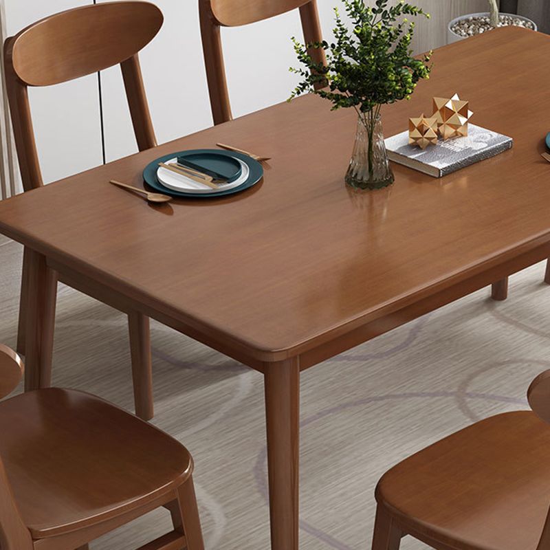 Table à manger rectangulaire en bois massif d'hévéa, pour la cuisine