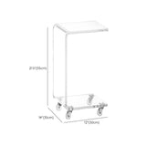 Tavolo da notte acrilico stile moderno comodino minimalista con pulegge