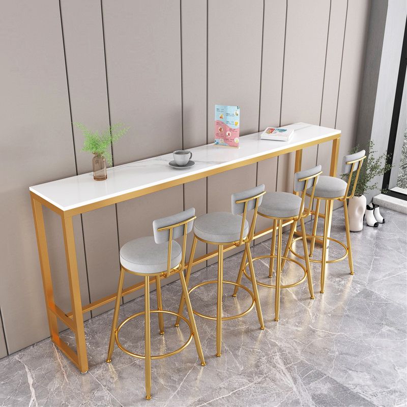 Glam Metal Upholstered Barstool Living Room Bar Stool with Iron Legs and Low Back,Cushion Clearhalo 'Bar Furniture' 'Bar Stools' 'bar_stools' 'furn' 'furn_bar_stools' 'furniture_bar_stools' 'Kitchen & Dining Furniture' 'kitchen&dining_furn' 'kitchen' 'kitchen_furn' Furniture' 1200x1200_9729afc6-e50f-48c5-82c4-42510d366d0a