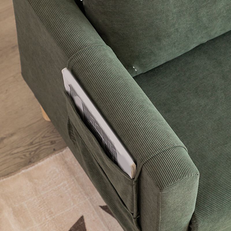 Asiento estándar de brazo cuadrado de tela de sofá de 25 "de ancho con almacenamiento