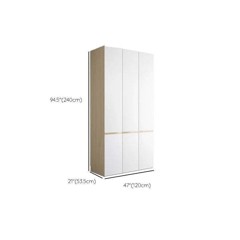 White Storage Cabinet with Drawer Contemporary Wardrobe Armoire