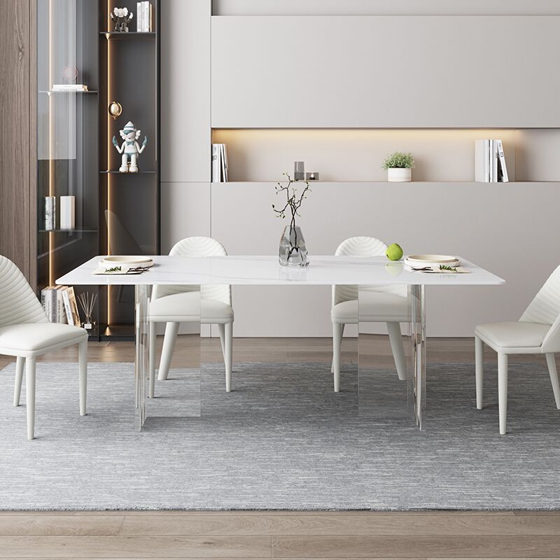 Modern 1/4/5/7 Pieces Dinette Set with Sintered Stone White Table Dining room Set Clearhalo 'Dining Room Sets' 'Dining Tables & Seating' 'dining_room_set' 'furn' 'furn_dining_room_set' 'Furniture' 'furniture_dining_room_set' 'Kitchen & Dining Furniture' 'kitchen&dining_furn' 'kitchen' 1200x1200_972cb417-3b6a-4485-bac7-8fcd0cf24bd9