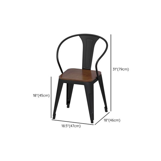 Dark Brown Solid Wood Dining Set 1/3/9 Pieces Dinette Set with Metal Chairs Clearhalo 'Dining Room Sets' 'Dining Tables & Seating' 'dining_room_set' 'furn' 'furn_dining_room_set' 'Furniture' 'Kitchen & Dining Furniture' 1200x1200_972d1977-0553-45e8-90ca-14f3083332d7