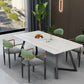Modern Armless Backrest Counter Stool Iron Bar Stool with Cushion for Dining Room