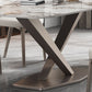 Modern Sintered Stone Dining Table Rectangle Table with Metal Pedestal Base Clearhalo 'Dining Tables & Seating' 'Dining Tables' 'dining_table' 'furn' 'furn_dining_table' 'Furniture' 'Kitchen & Dining Furniture' 1200x1200_972eaac9-8fb1-4975-8357-4d20130fa4f8