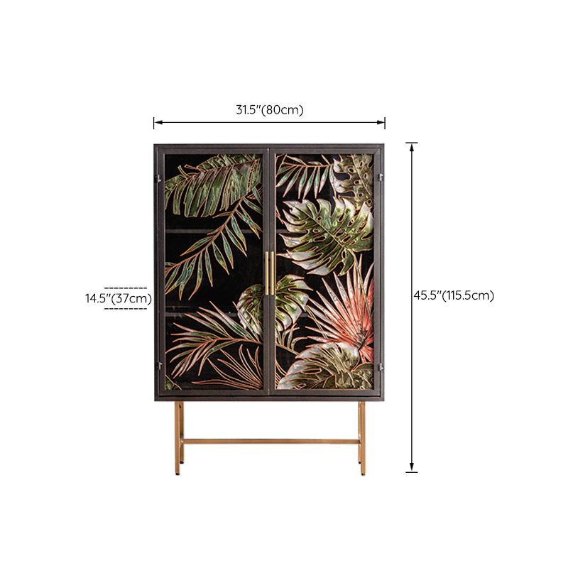 ESPLAGGIO DI METALE CONTEMPOURANTE PORSO DI VETRO Display per soggiorno per soggiorno