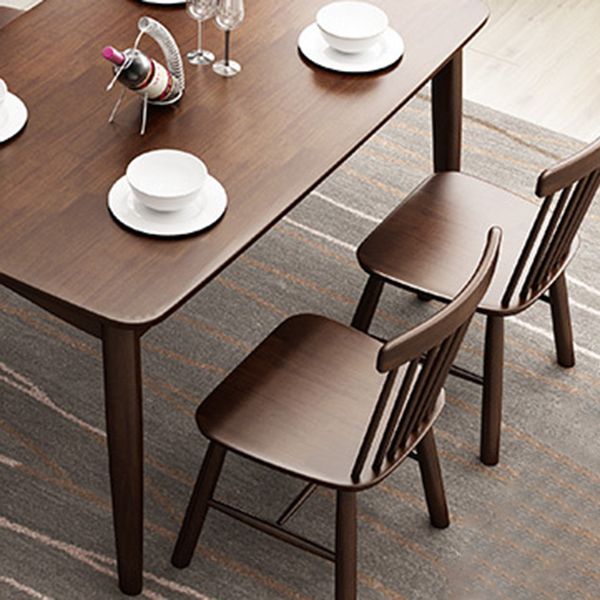 Rectangle Wood Dining Table Contemporary Dinner Table with 4 Legs Clearhalo 'Dining Tables & Seating' 'Dining Tables' 'dining_table' 'furn' 'furn_dining_table' 'Furniture' 'Kitchen & Dining Furniture' 1200x1200_972f8bc0-80e0-49f9-8b1f-2cc57f35faf8