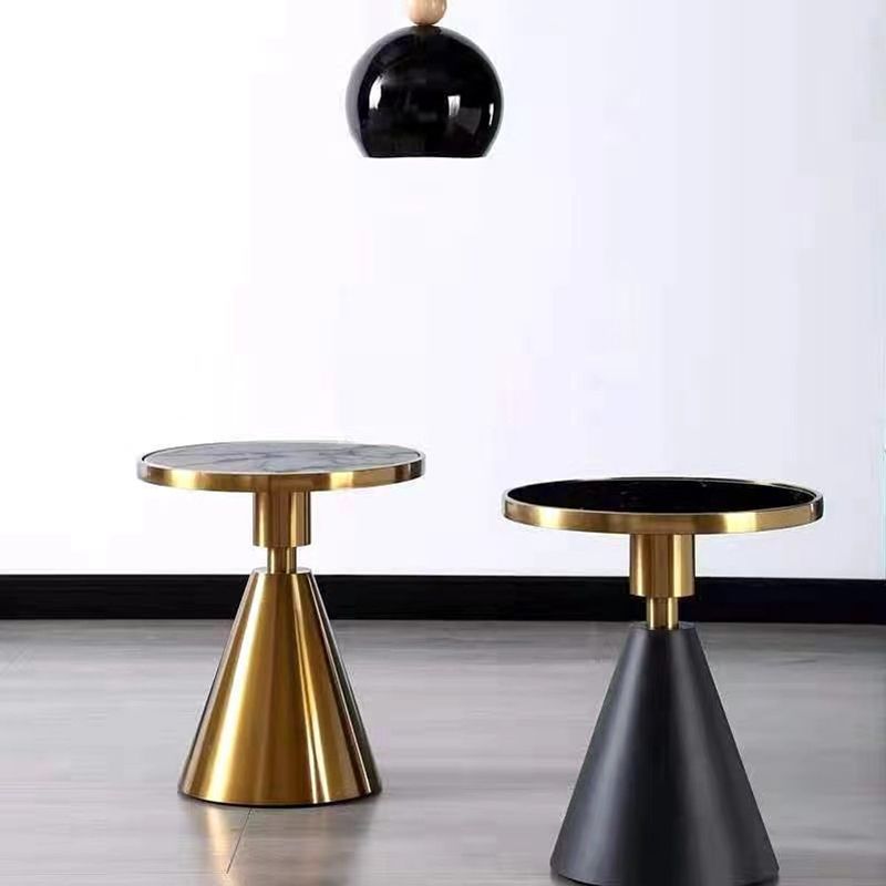 Tavolo da divano in falda in falda in finto glam in falda tavola di divano nero/bianco.