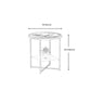 Modern Round Glass Top End Table Cross Legs Sofa Side Table with Shelf Clearhalo 'Coffee & Accent Tables' 'End & Side Tables' 'end_side_tables' 'furn' 'furn_end_side_tables' 'Furniture' 'Living Room Furniture' 1200x1200_97301edf-12db-4784-b1d9-930b2cb50929