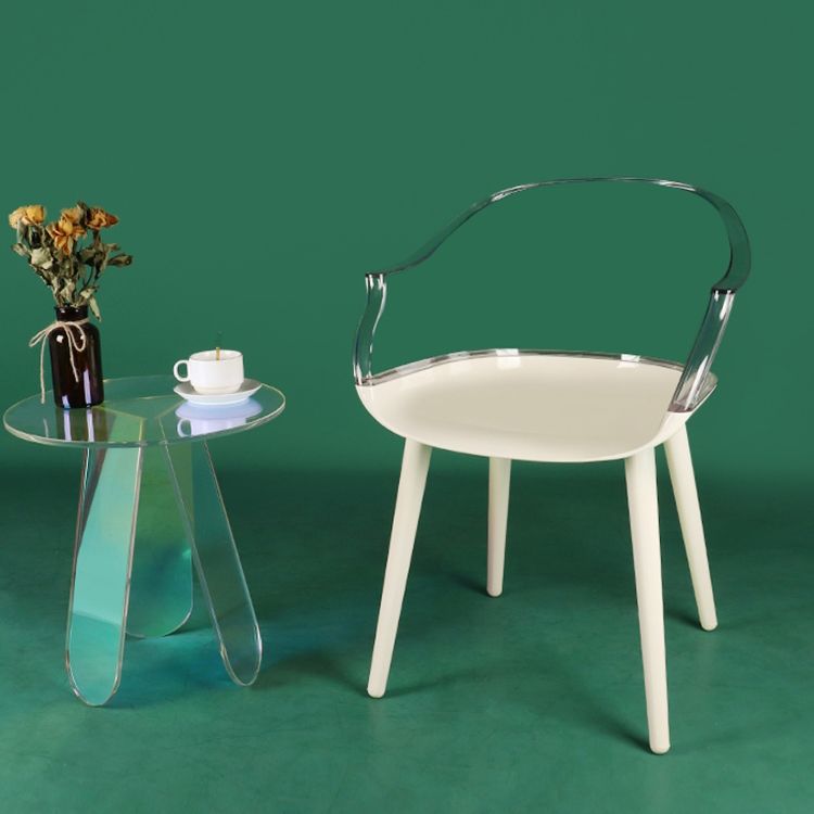 Scandinavian Style Plastic Chair Kitchen Solid Back Single Dining Arm Chair Clearhalo ' kitchen&dining_furn' 'Dining Chairs' 'Dining Tables & Seating' 'dining_chair' 'Furniture' 'furniture_dining_chair' 'Kitchen & Dining Furniture' 'kitchen' 1200x1200_9730a1d3-9e82-466c-b032-15aa137b8a91