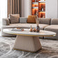 Glam Metal and Slate Cocktail Table Pedestal Coffee Table for Living Room Clearhalo 'Coffee & Accent Tables' 'Coffee Tables' 'coffee_tables' 'furn' 'furn_coffee_tables' 'Furniture' 'Living Room Furniture' 1200x1200_973142fe-b0dc-4d78-9007-bd3954e8da41
