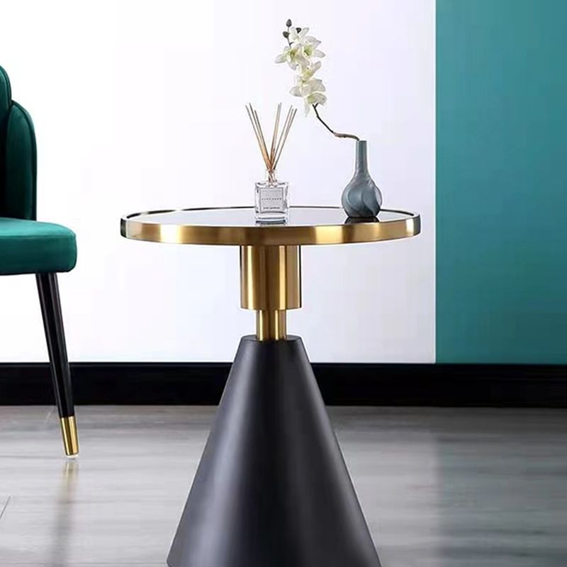 Tavolo da divano in falda in falda in finto glam in falda tavola di divano nero/bianco.