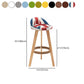 Scandinavian Upholstered Footrest Barstool Matte Finish Wood Bristol Stool Clearhalo 'Bar Furniture' 'Bar Stools' 'bar_stools' 'furn' 'furn_bar_stools' 'Furniture' 'furniture_bar_stools' 'Kitchen & Dining Furniture' 1200x1200_9733994e-ff40-48d7-8434-b69563d507e3