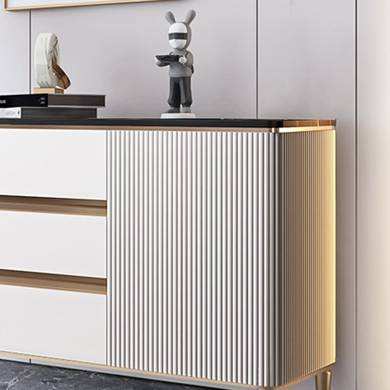 Segero Glam Singboard Servidor de piedra sinterizado con puerta y cajón