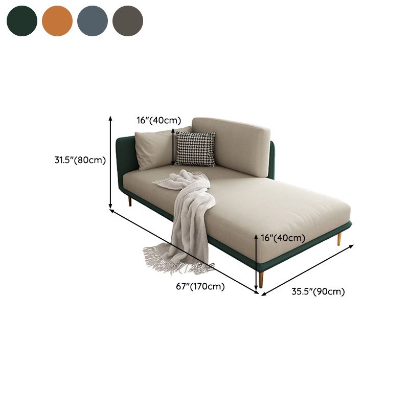 Nordic Style Faux Leather Chaise Square Arms Chaise in Solid Color Clearhalo 'Chairs & Seating' 'Chaise Lounge' 'chaise_lounge' 'furn' 'furn_chaise_lounge' 'Furniture' 'Living Room Furniture' 1200x1200_97351349-f9e9-4968-9f62-ce8d5c1d4a50