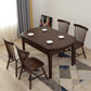 Extendable Rubber Wood Round Table Modern Adjustable Wood Table with 4 Legs Clearhalo ' dining_table' 'Dining Tables & Seating' 'Dining Tables' 'furn' 'furn_dining_table' 'Furniture' 'furniture_dining_table' 'Kitchen & Dining Furniture' 'kitchen&dining_furn' 'kitchen' 'kitchen_dining_table' 1200x1200_97354854-d135-4c5c-b87e-10add5f32733