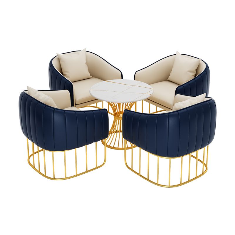 Glam Style Sintered Stone Dining Set 1/2/3/4/5 Pieces Dining Table Set for Home Use Clearhalo 'Dining Room Sets' 'Dining Tables & Seating' 'dining_room_set' 'furn' 'furn_dining_room_set' 'Furniture' 'Kitchen & Dining Furniture' 1200x1200_9735f002-ba70-40b8-8b96-f4c648665768