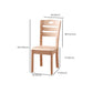 16.5" Wide Side Chair Industrial Wood Side Dining Armless Chairs
