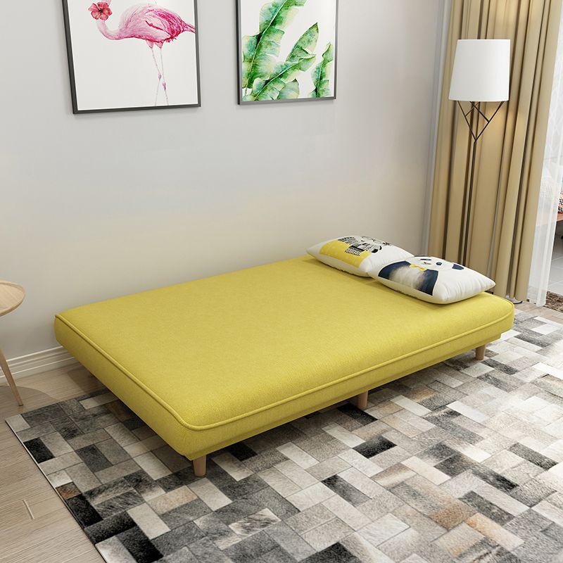 Contemporary Tight Back Armless Convertible Cotton Blend Sofa Bed Clearhalo 'furn' 'furn_sofas' 'Furniture' 'furniture_sofas' 'Living Room Furniture' 'Sofa' 'sofas' 1200x1200_9739d3e0-cec2-473a-8aa2-3749a6cad120