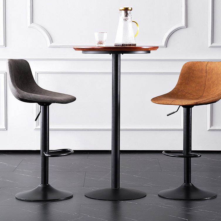 Home Modern Adjustable Height Stool Matte Finish Leather Barstool Clearhalo 'Bar Furniture' 'Bar Stools' 'bar_stools' 'furn' 'furn_bar_stools' 'Furniture' 'furniture_bar_stools' 'Kitchen & Dining Furniture' 1200x1200_973a29fe-e2b3-45e0-93e7-be54301dd5d4