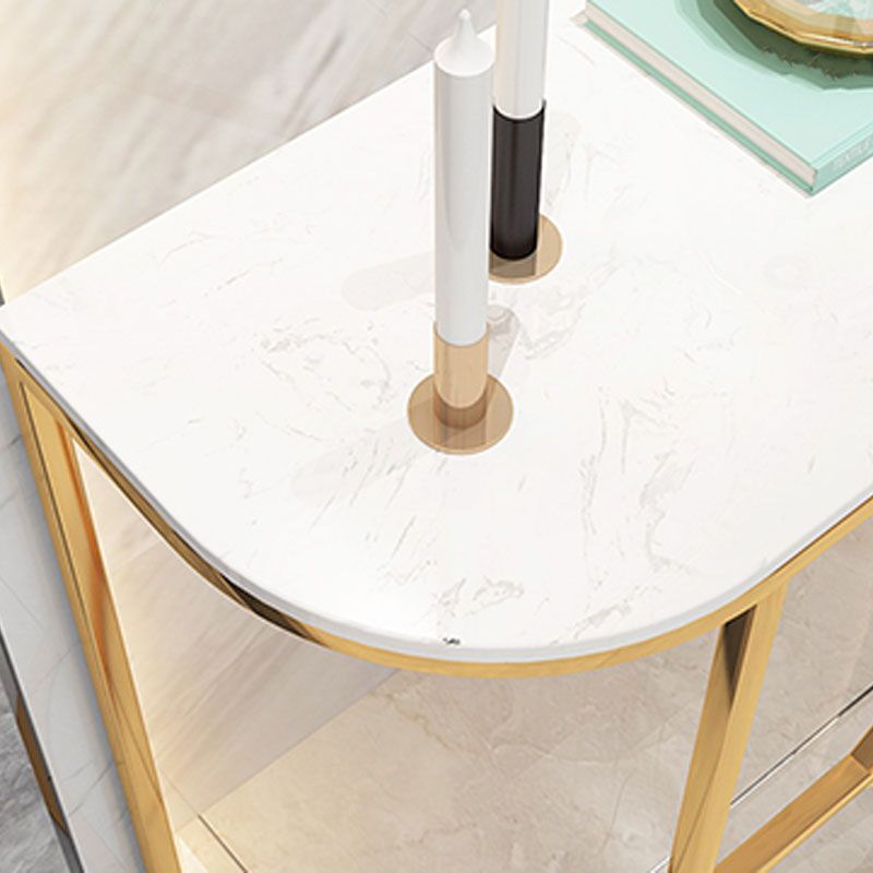12 "W Glam Marble Console Tabel Half Moon Abstract Accent Table voor Hall