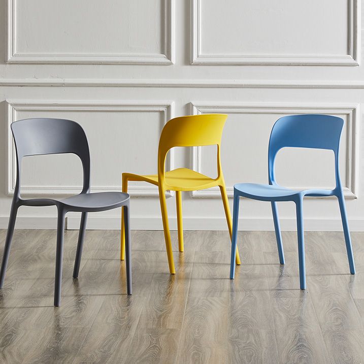 Plastic Contemporary Kitchen Chair Open Back Dining Room Side Chair Clearhalo 'Dining Chairs' 'Dining Tables & Seating' 'dining_chair' 'Furniture' 'furniture_dining_chair' 'Kitchen & Dining Furniture' 1200x1200_973afce1-010a-4e2a-a0ea-65a6cd216596