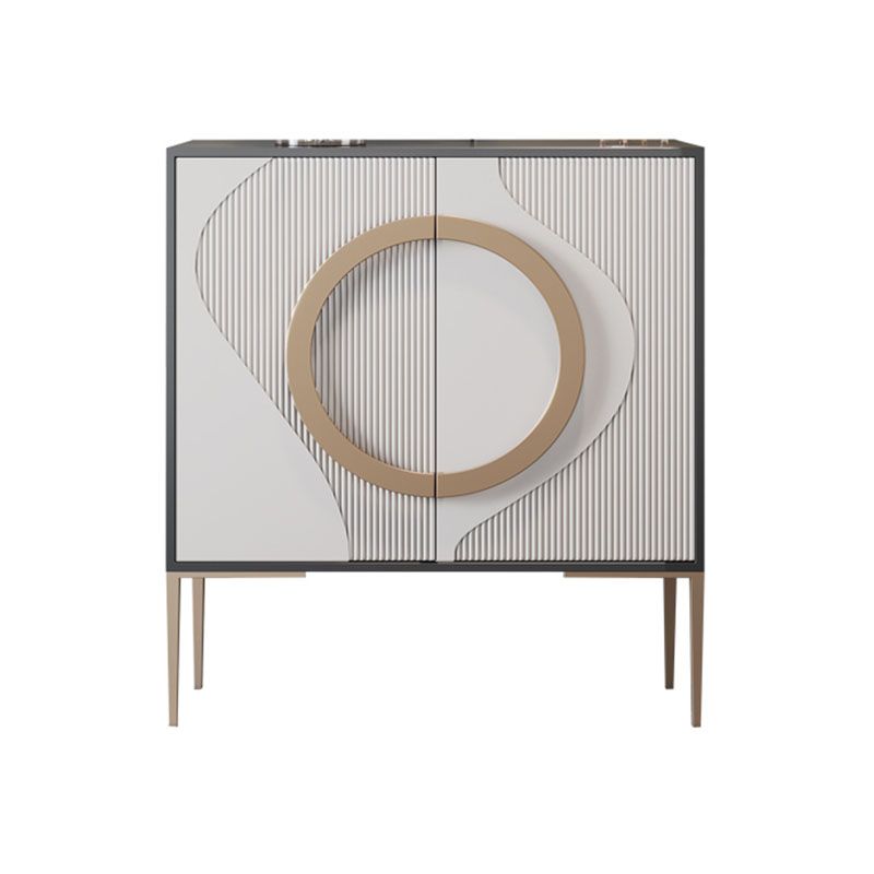 Glam Style Buffet Stand Engineered Wood Sideboard Buffet , 13.8" X 35.4" H Clearhalo 'buffet_sideboard' 'Buffets & Sideboards' 'furn' 'furn_buffet_sideboard' 'Furniture' 'Kitchen & Dining Furniture' 1200x1200_973b74ee-83fd-4768-ac85-b919645b6669