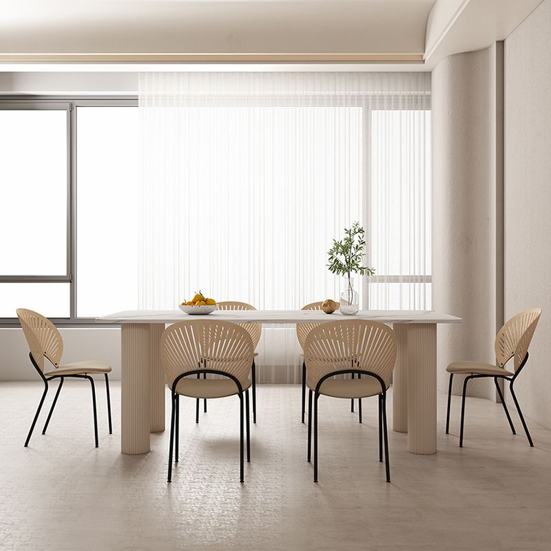 Modern Sintered Stone Dining Table Set 1/4/5/7 Pieces Dining Set Clearhalo 'Dining Room Sets' 'Dining Tables & Seating' 'dining_room_set' 'furn' 'furn_dining_room_set' 'Furniture' 'furniture_dining_room_set' 'Kitchen & Dining Furniture' 1200x1200_973dcd62-3d12-4a16-b288-8638fbb18652
