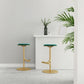 Taburete de bar con asiento redondo moderno y altura ajustable sin respaldo