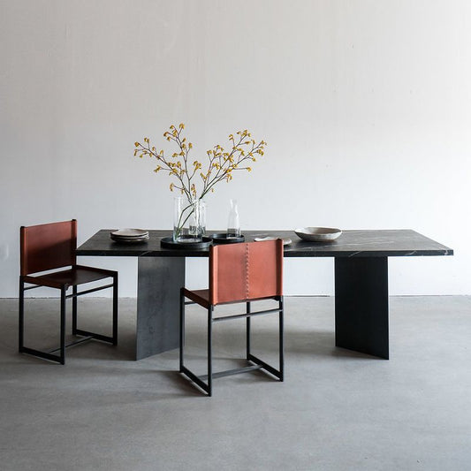 Industrial Side Chair Metal Open Back Dining Chair for Indoor