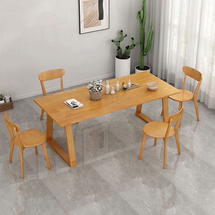 Modern Pine Solid Wood Table Rectangle Table with Double Pedestal Base Clearhalo ' dining_table' 'Dining Tables & Seating' 'Dining Tables' 'furn' 'furn_dining_table' 'Furniture' 'furniture_dining_table' 'Kitchen & Dining Furniture' 'kitchen&dining_furn' 'kitchen' 'kitchen_dining_table' 1200x1200_973eedd8-0dff-401d-a2e9-227940d4eea1
