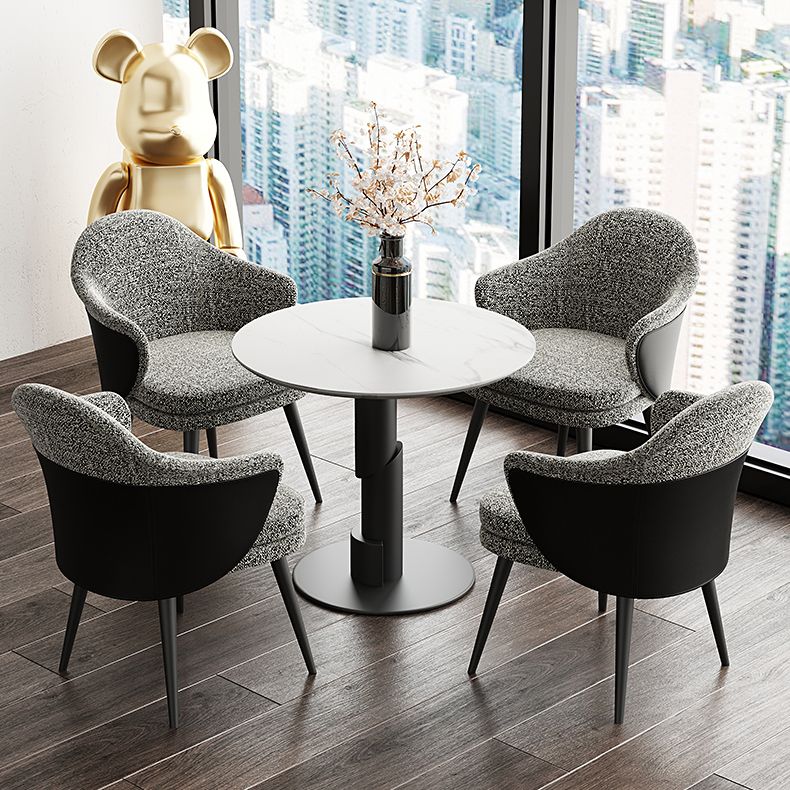 Modern Style Round Dining Table Sintered Stone Table with Tulip Base Clearhalo 'Dining Tables & Seating' 'Dining Tables' 'dining_table' 'furn' 'furn_dining_table' 'Furniture' 'Kitchen & Dining Furniture' 1200x1200_973fa3a5-d0c0-4f14-aeea-4e737e73073e