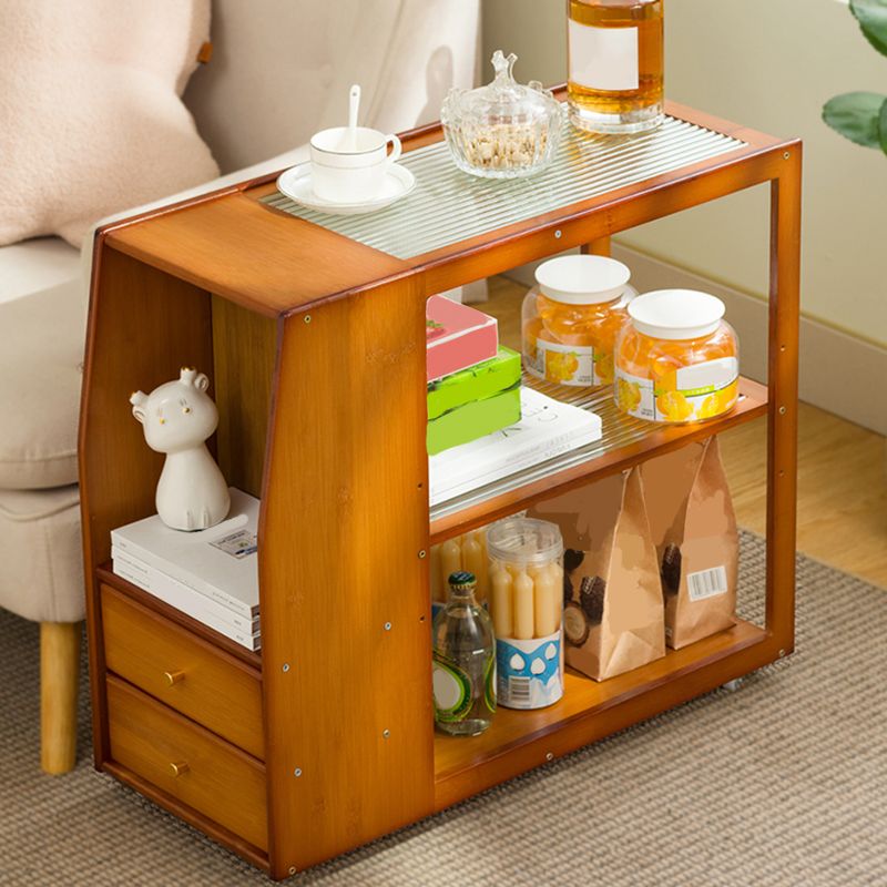 TABELLA RECTANGULARE TABELLA 27.6 "W X 11.8" D X 23.6 "H TABELLA LATURA MODERNISTA IN BEGNO