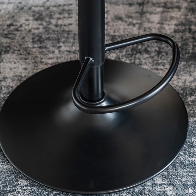 Contemporary Metal Adjustable Barstool Leather Counter Stool with Swivel in Matte Finish Clearhalo 'Bar Furniture' 'Bar Stools' 'bar_stools' 'furn' 'furn_bar_stools' 'Furniture' 'Kitchen & Dining Furniture' 1200x1200_97400058-c2eb-4e8a-986d-df54d09ad95f