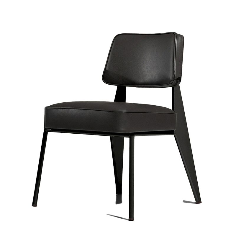 Industrial Style 24.4" Wide Faux Leather Fixed Back Armless Chair Clearhalo 'Accent Chairs' 'accent_chairs' 'Chairs & Seating' 'furn' 'furn_accent_chairs' 'Furniture' 'Living Room Furniture' 1200x1200_9740be10-b7e4-4d9d-9d34-02fe9d412e95