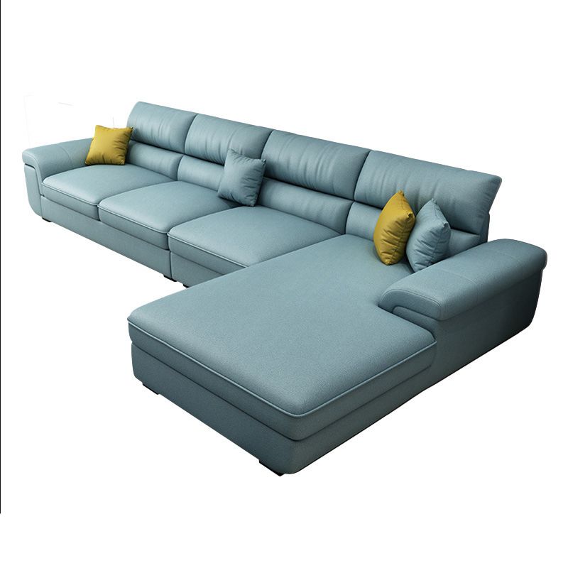 Modern Pillow Top Arm Sofa 37.4"H Removable Cushions Sectionals with 4 Pillows Clearhalo 'furn' 'furn_sectionals' 'Furniture' 'furniture_sectionals' 'kitchen' 'kitchen_sectionals' 'Living Room Furniture' 'Sectionals' 1200x1200_97415fda-ddd1-4b59-85e9-fa40055b76d3
