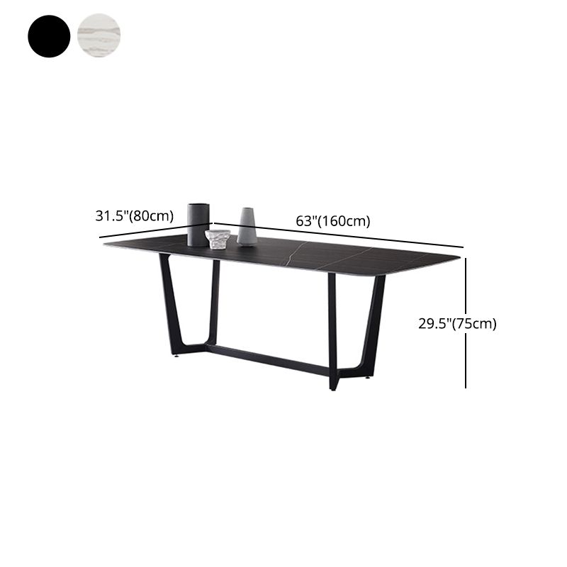 Nordic 1/4/5/6/7 Pieces Dining Set Sintered Stone Dining Table with Leather Chairs Clearhalo 'Dining Room Sets' 'Dining Tables & Seating' 'dining_room_set' 'furn' 'furn_dining_room_set' 'Furniture' 'furniture_dining_room_set' 'Kitchen & Dining Furniture' 'kitchen&dining_furn' 'kitchen' 1200x1200_9741a3d2-4146-492e-9aea-0435c663840e