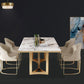Contemporary Style Rectangle Table Set 1/2/3/5/7 Pieces Dining Set for Home