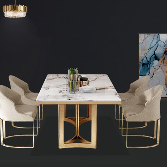 Contemporary Style Rectangle Table Set 1/2/3/5/7 Pieces Dining Set for Home