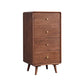 Mid-Century Modern Chest with Drawers and Straight Legs in Brown