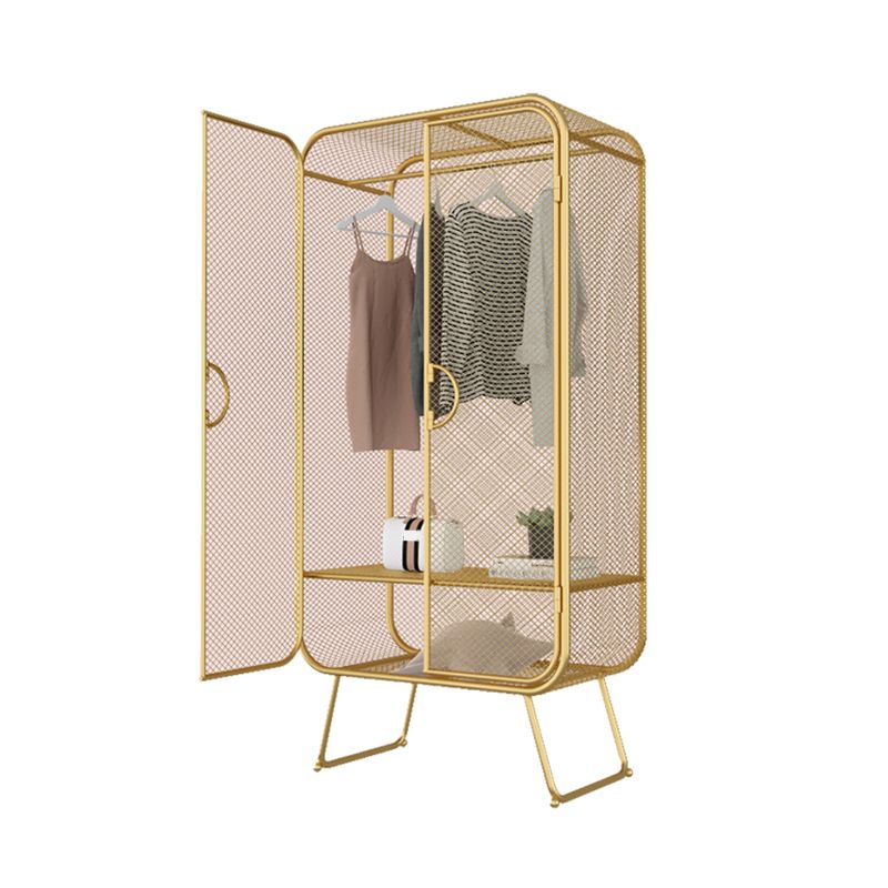 Noordse ijzeren rooster Garderobe Lange hangende opberg metalen opbergkast