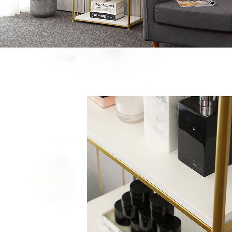 Estantería de estantería moderna de oro Etagere Metal Open Bookcase para sala de estar