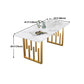 Traditional Luxury Dining Table Sintered Stone Top Dining Table with Gold Frame Clearhalo 'Dining Tables & Seating' 'Dining Tables' 'dining_table' 'furn' 'furn_dining_table' 'Furniture' 'furniture_dining_table' 'Kitchen & Dining Furniture' 'kitchen' 'kitchen_dining_table' 1200x1200_9745b2ed-799a-4b46-87eb-c2d432046b7b