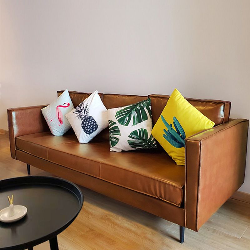 Faux Leder Tufted Rücken Cabrio Sofa Nordic Style Wohnzimmer Sitzgelegenheiten