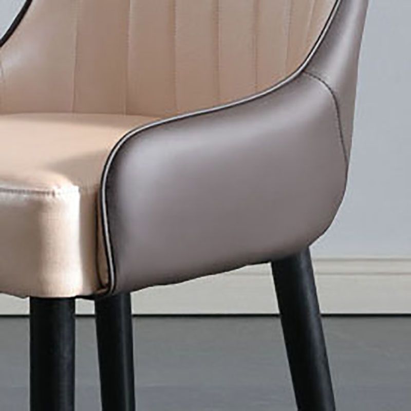 Scandinavian Design Arm Solid Back Dining Side Chairs Leather Dining Side Chairs Clearhalo ' kitchen&dining_furn' 'Dining Chairs' 'Dining Tables & Seating' 'dining_chair' 'furn' 'furn_dining_chair' 'Furniture' 'furniture_dining_chair' 'Kitchen & Dining Furniture' 'kitchen' 1200x1200_974a1155-77d4-49e1-95d8-8eff03c68b0c